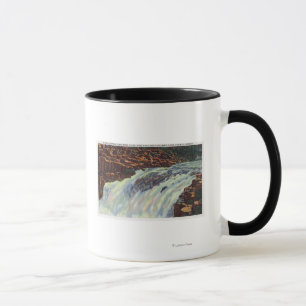 Caneca Ideia das quedas de salto Salmon da bacia de