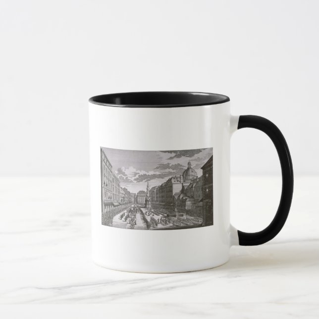 Caneca Ideia de uma procissão no Graben (Direita)