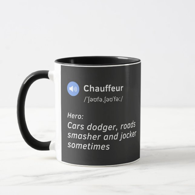Caneca Ideia engraçada de presente de defesa de Chauffeur (Esquerda)