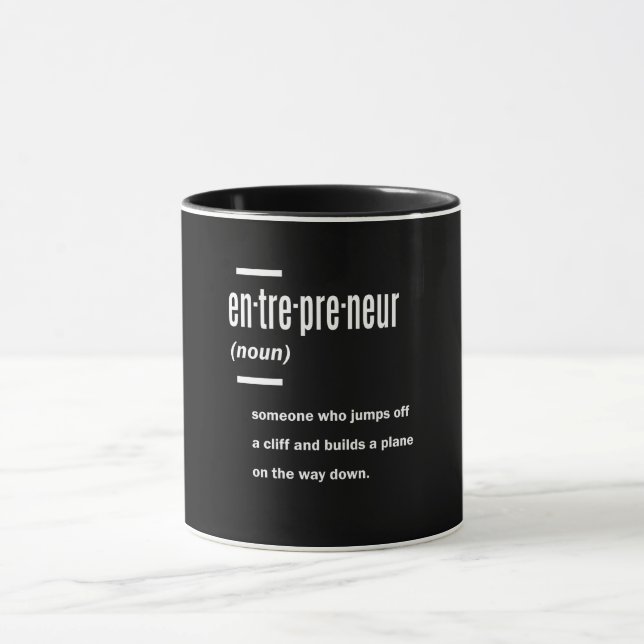 Caneca Ideias de presentes de definição de empreendedor (Centro)