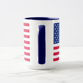 Caneca Identificador Azul de Bandeira Americana