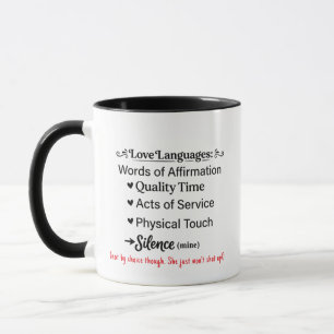 Caneca Idioma do Amor Silencioso, Caneca de Café D