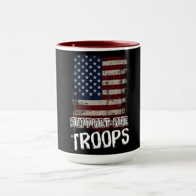 Caneca Ignem Seu Patriotismo Apoie Nossas Tropas- 4 de ju (Centro)