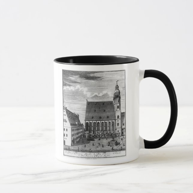 Caneca Igreja e escola de St Thomas em Leipzig, 1723 (Direita)