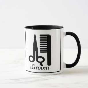 Caneca iGroom com imagem estilizada de cachorro