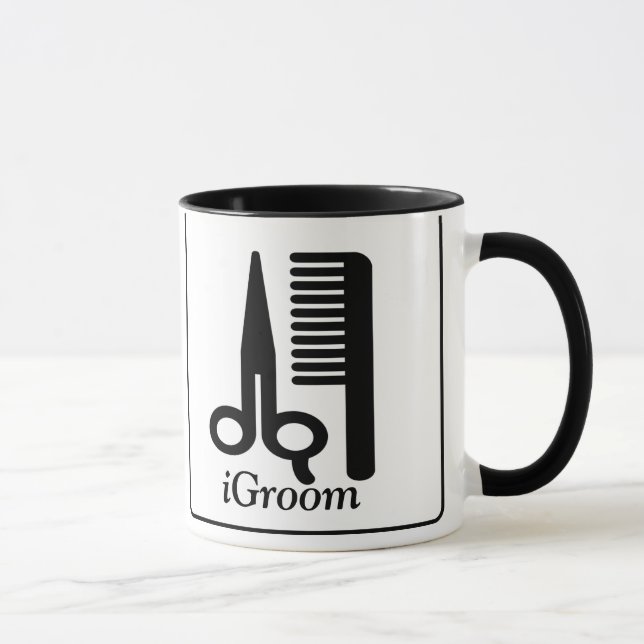 Caneca iGroom com imagem estilizada de cachorro (Direita)