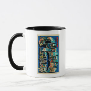 Caneca Ilha de Catalina, Califórnia - grande letra