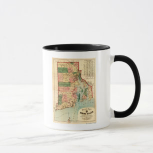 Caneca Ilha de Rhode IslandPanoramic MapRhode