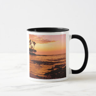 Caneca Ilha Grande, Havaí. Pôr do sol, Big Island Havaí.