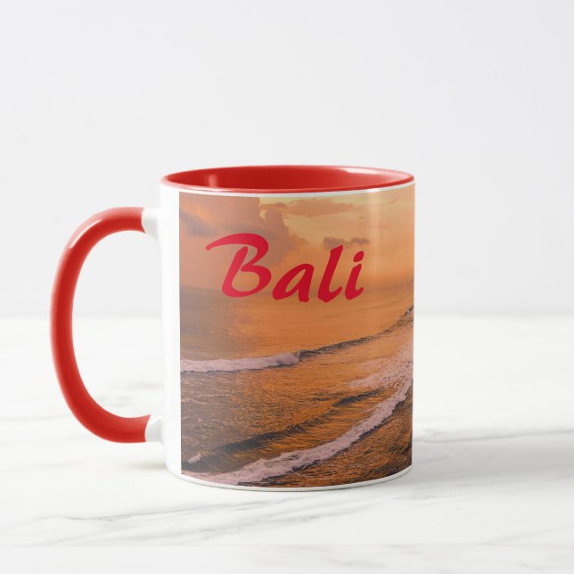 Caneca Ilha Shore da Praia Sunset da Onda Bali Sea (Esquerda)
