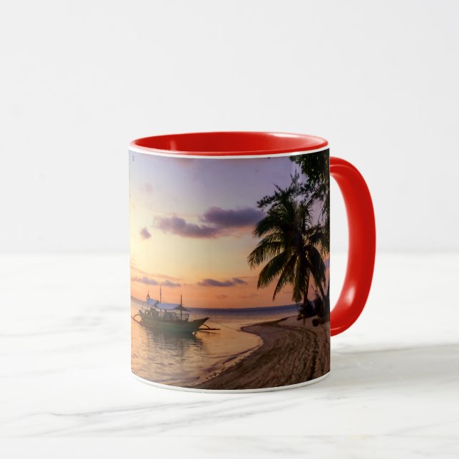 Caneca Ilha Tropical Beach Tahiti Sunset (Frente Esquerda)