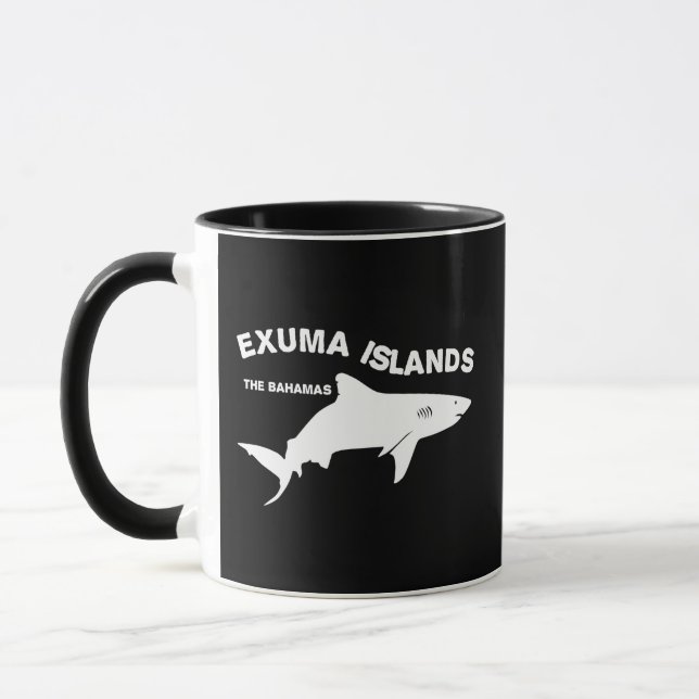 Caneca Ilhas Exuma - Bahamas Scuba Mergulhando Com Tubarõ (Esquerda)