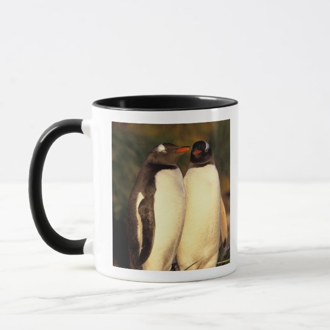 Caneca Ilhas Falkland. Pinguins Gentoo. (Pyroscelis (Esquerda)