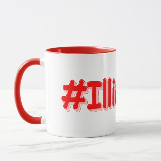Caneca "#Illinoisano " Design bonito. Comprar Agora (Esquerda)