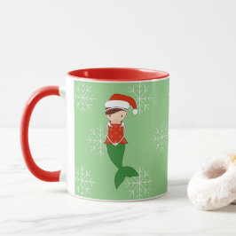 Caneca illusima Bailarina Sereia Natal Flocos de Neve