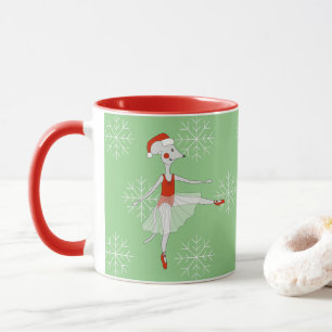 Caneca Illusima Ballerina Flocos de Neve do Rato de Natal