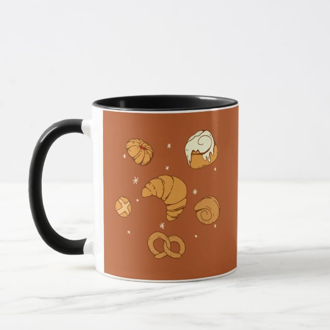 Caneca Illustration of bread  (Esquerda)