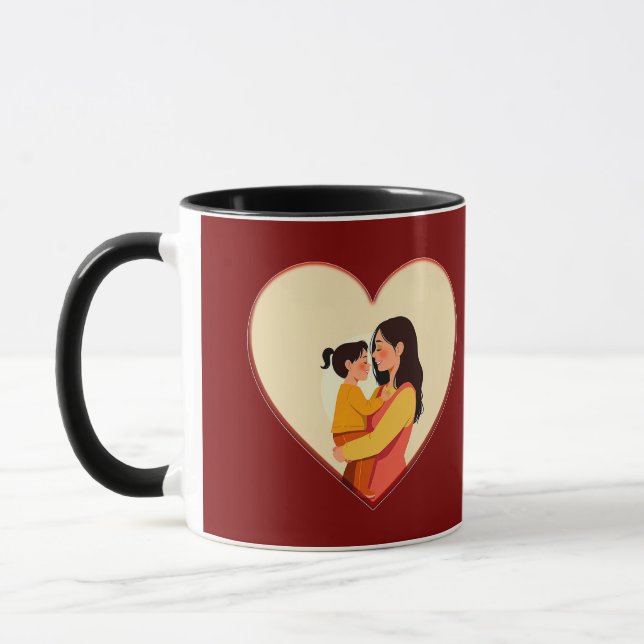 Caneca Illustration of the love between mother and daught (Esquerda)