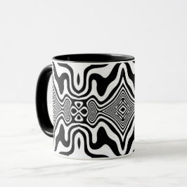 Caneca Ilusão Óptica 8 Design Abstrato