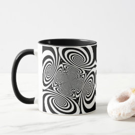 Caneca Ilusão Óptica Design Abstrato