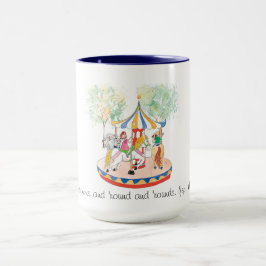 Caneca Ilustração Bonita e Divertida De Crianças Colorida