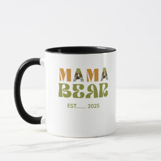 Caneca Ilustração Comovente de Mamãe Urso
