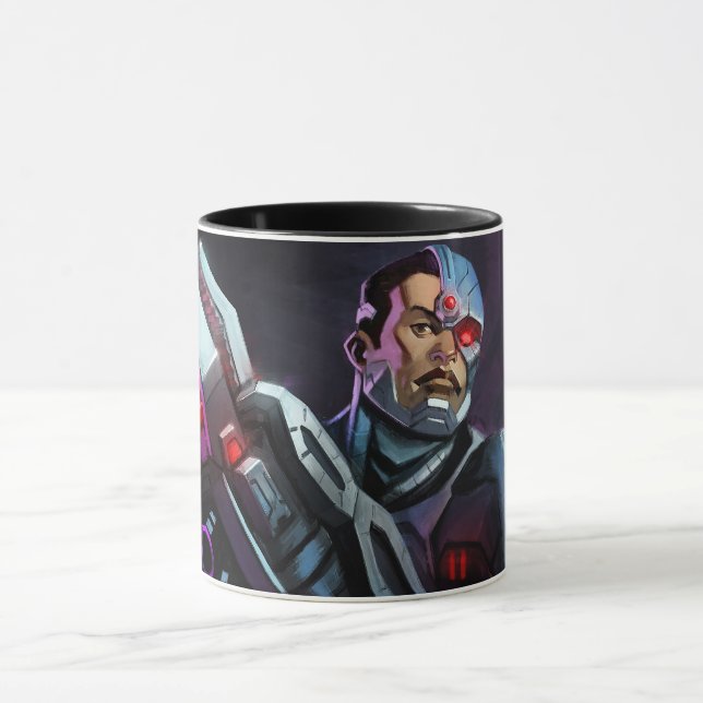Caneca Ilustração Cyborg Infinita Crise (Centro)