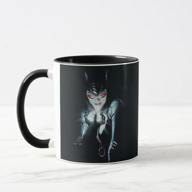Caneca Ilustração da Capa de Batman Catwoman Faces of Evi (Esquerda)