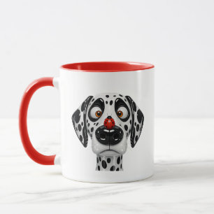 Caneca Ilustração da Face de um Cão Dalmata