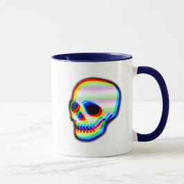 Caneca Ilustração de Arte Moderna de Tendy de Neon Skull