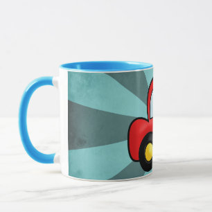Caneca Ilustração de Carro Antigo – Arte de Automóvel Clá