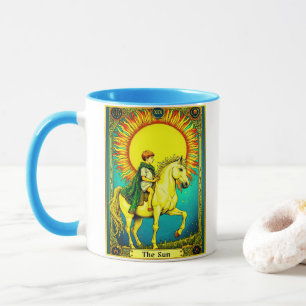 Caneca Ilustração de Carta de Tarot, O Sol