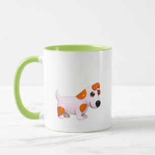 Caneca Ilustração de desenho animado de cachorrinho fofo