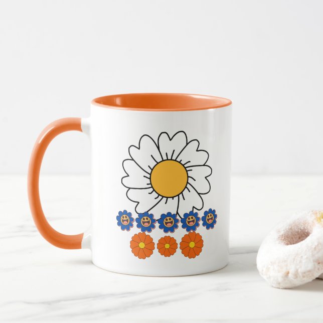 Caneca Ilustração de Flores (Com Donut)