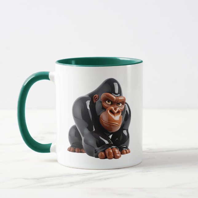 Caneca Ilustração de Gorila Fofo (Esquerda)