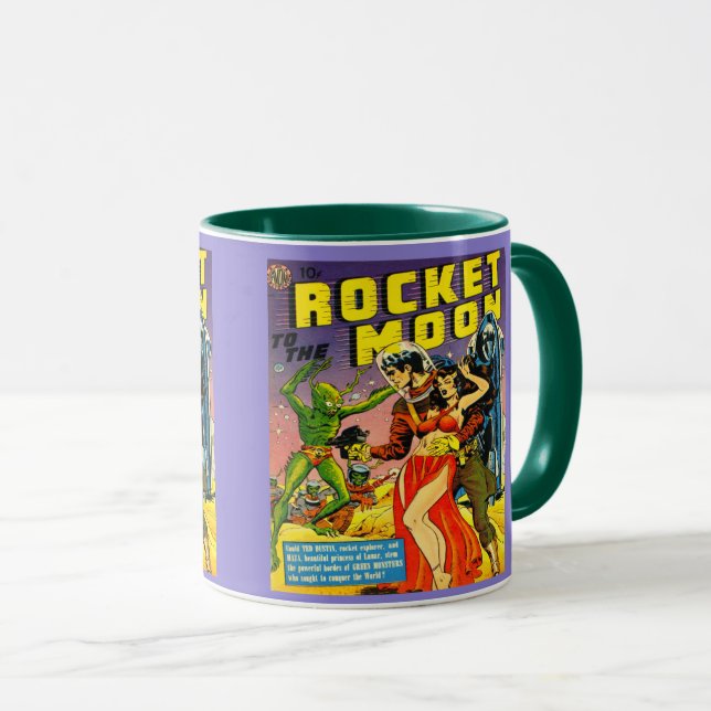 Caneca ILUSTRAÇÃO DE HISTÓRIAS EM QUADRINHOS SCI FI do CL (Frente Esquerda)