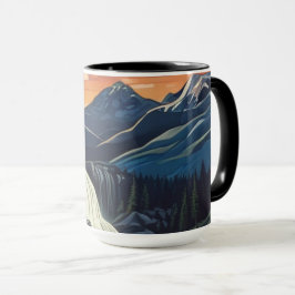 Caneca Ilustração de Paisagem