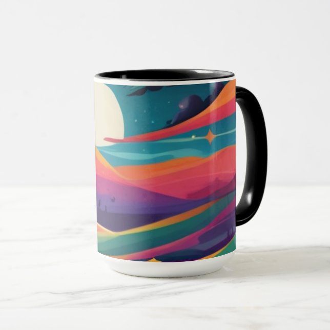 Caneca Ilustração de Paisagem (Frente Esquerda)