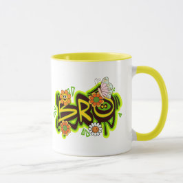 Caneca Ilustração de Tipografia de Boas Vibrações