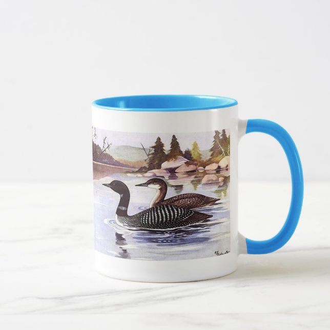 Caneca Ilustração de uma cena natural (Direita)