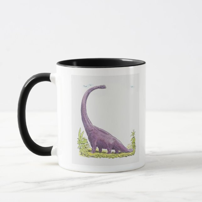 Caneca Ilustração do dinossauro de Giraffatitan (Esquerda)