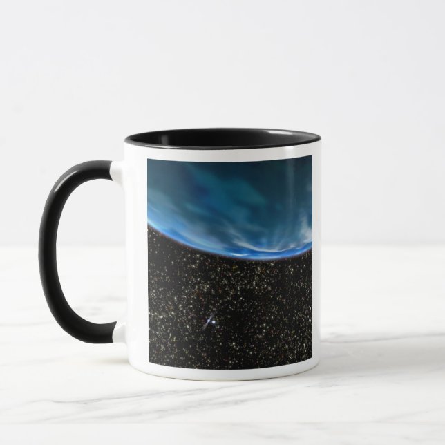 Caneca Ilustração do horizonte da Terra (Esquerda)