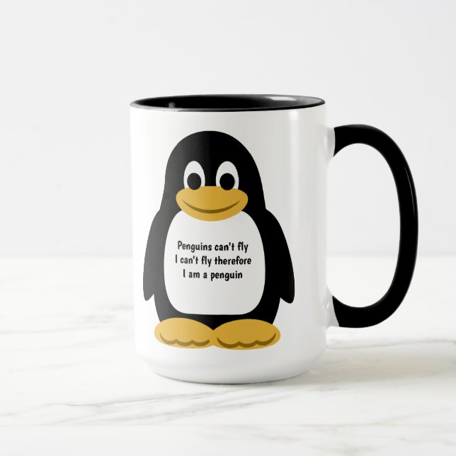 Caneca Ilustração do pinguim (Direita)