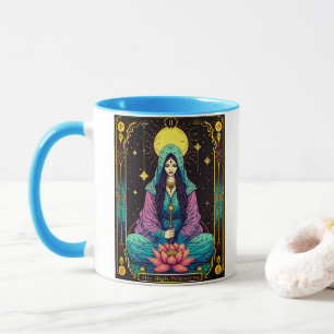 Caneca Ilustração do Tarot, a Sumo Sacerdotisa