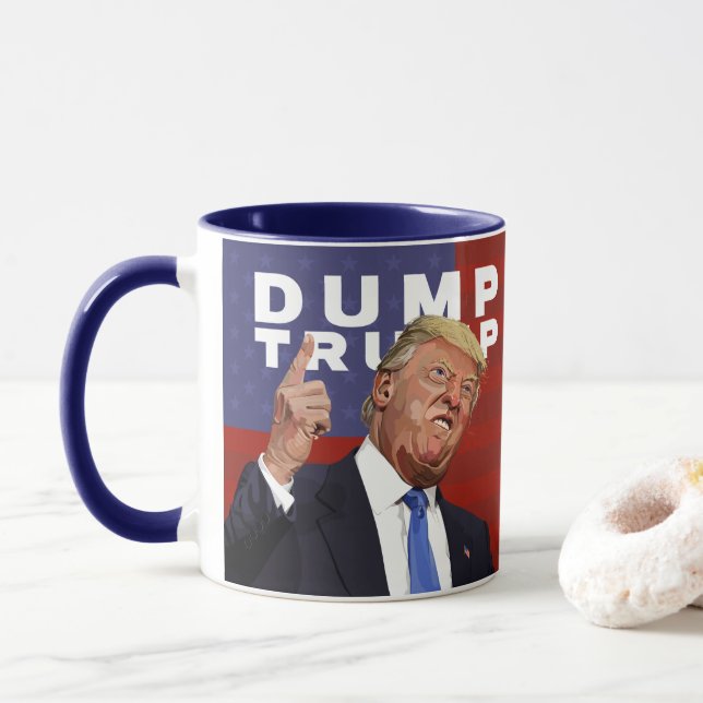 Caneca Ilustração Dump Trump 2020 (Com Donut)
