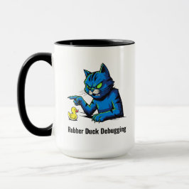 Caneca Ilustração Engraçada de Depuração de Pato de Borra