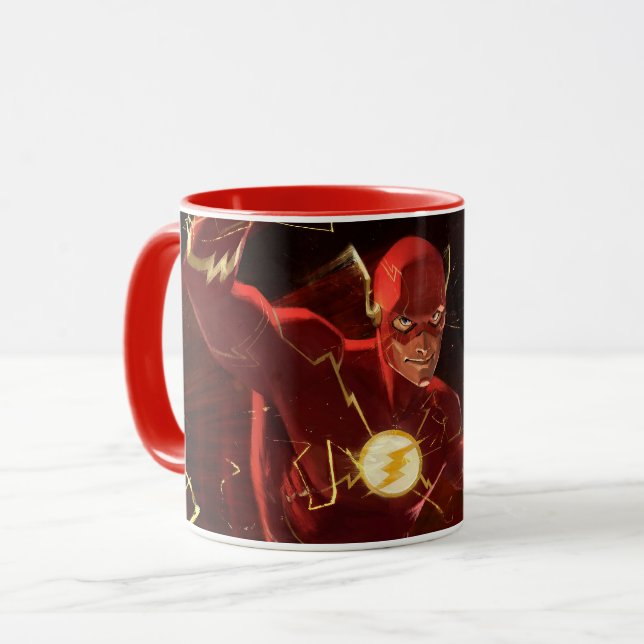 Caneca Ilustração Flash de Crise Infinita (Frente Esquerda)