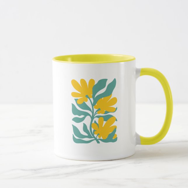 Caneca Ilustração Floral Arte (Direita)