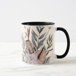 Caneca Ilustração Floral do Jardim Botânico Boho