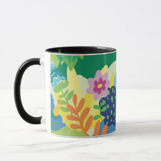 Caneca Ilustração floral tropical, flores de verão
